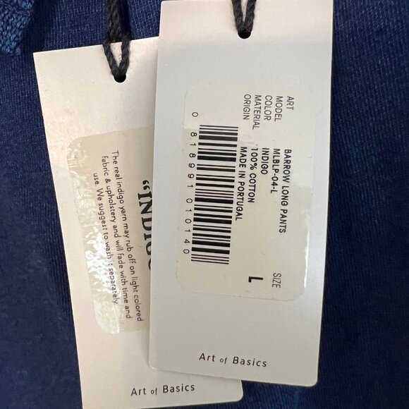 Etiquette Clothiers - Men's Basic Indigo Sweatpants Size L - Picture 3 of 6